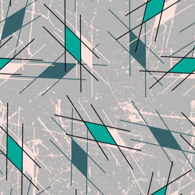 Arka plan ile hatları ile edikula. Yenilikçi grafik tasarım. Vektör seamless modeli. Modern şık doku. Geometrik rhombus taşlarla yinelenen