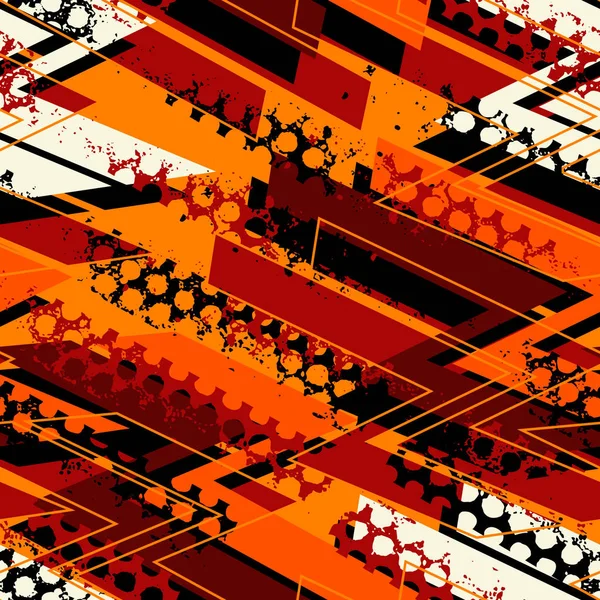 Kızlar, erkekler için giyim için soyut seamless modeli. Yaratıcı vektör arka plan ile dots, geometrik figürler, yazıtlar çizgili. Tekstil ve kumaş için komik duvar kağıdı. Moda stil. Renkli parlak.