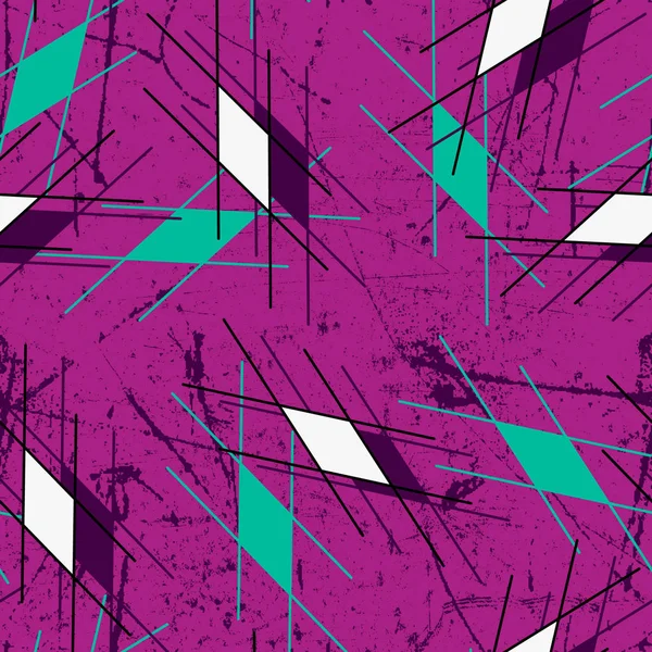Abstrakter Hintergrund mit Rauten mit Linien. Hipster Grunge Design. Vektor nahtlose Muster. moderne stilvolle Textur. Wiederholung geometrischer Fliesen mit Raute — Stockvektor
