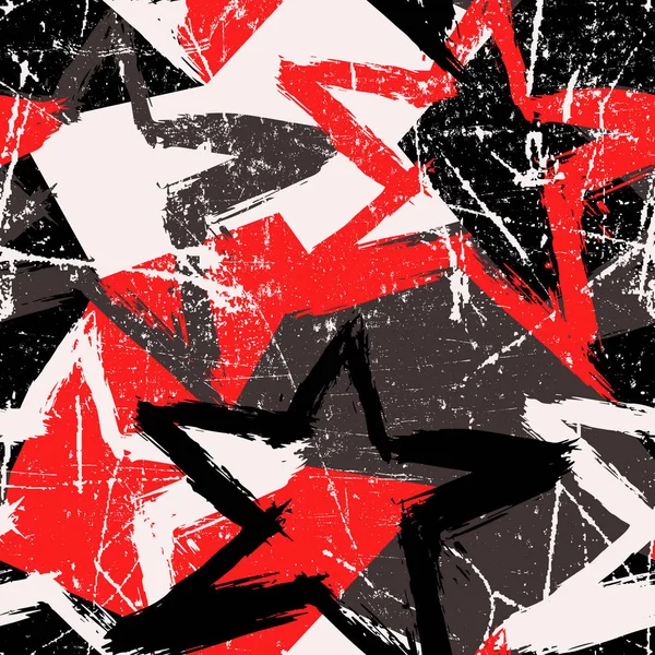 Soyut vektör sorunsuz grunge tarzı desen. Yıldız ile yinelenen arka plan.