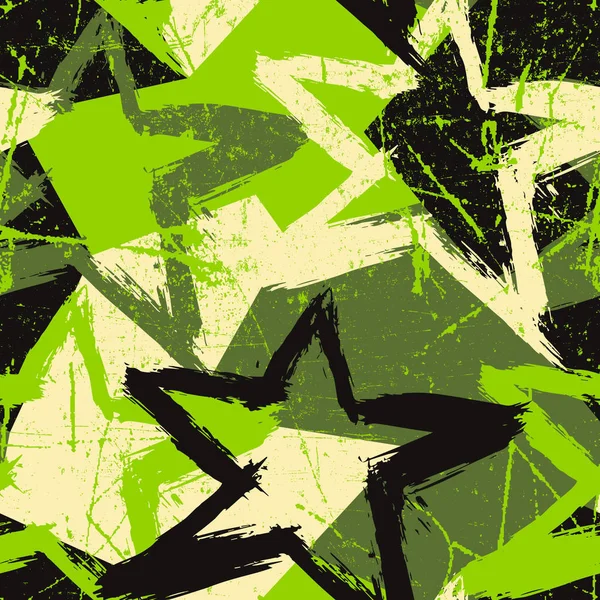 Soyut vektör sorunsuz grunge tarzı desen. Yıldız ile yinelenen arka plan.