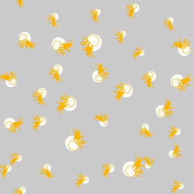 Arka plan ile boyalı yuvarlak şekiller. Garip noktalar Dikişsiz desen mürekkep el ile çizilmiş.