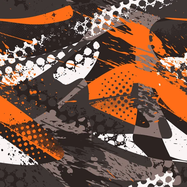 Nokta, eski püskü şekil öğelerini, renkli sprey boya mürekkep ile soyut kesintisiz geometrik desen. Grunge kentsel modeli boy için kağıt ambalaj kız, spor giyim,.