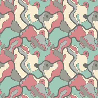 Boho tarzında kusursuz el çizimi soyut desenler