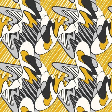 Dalgalı şekilli soyut kentsel yaratıcı desen