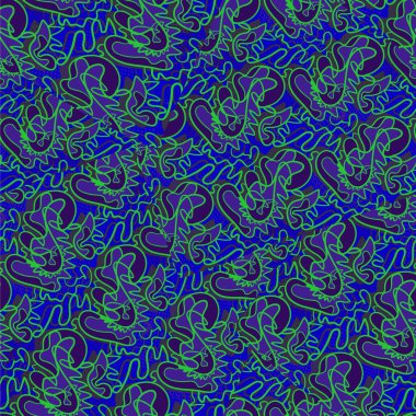 Orijinal renkli el çizimi pürüzsüz desen