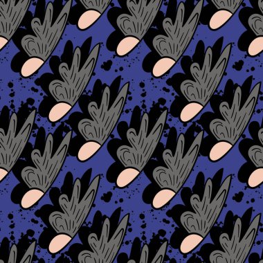 Kusursuz olağandışı renkli arkaplan. El yapımı soyut yapraklar.