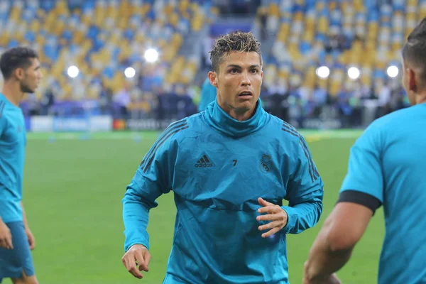 Kiev Ukrayna Mayıs 2018 Cristiano Ronaldo Çalışır Bir Saat Son — Stok fotoğraf