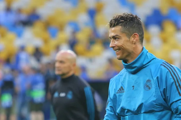 Kiev Oekraïne Mei 2018 Cristiano Ronaldo Loopt Een Tijd Finale — Stockfoto