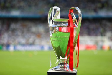 Kiev, Ukrayna - 26 Mayıs, 2018: Uefa Şampiyonlar Ligi Kupası final Uefa Şampiyonlar Ligi Liverpool ve Olimpiyskiy ulusal spor kompleksi, Real Madrid arasındaki maç