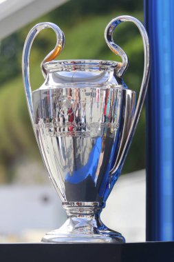 Tallinn, Estonya - 15 Ağustos 2018: Uefa Şampiyonlar Ligi Kupası maç sırasında 2018 Uefa Süper Kupası Real Madrid - Atletico A. Le Coq Arena Stadyumu'nda