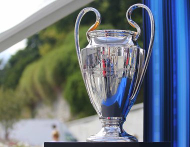 Tallinn, Estonya - 15 Ağustos 2018: Uefa Şampiyonlar Ligi Kupası maç sırasında 2018 Uefa Süper Kupası Real Madrid - Atletico A. Le Coq Arena Stadyumu'nda