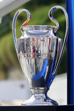 Tallinn, Estonya - 15 Ağustos 2018: Uefa Şampiyonlar Ligi Kupası maç sırasında 2018 Uefa Süper Kupası Real Madrid - Atletico A. Le Coq Arena Stadyumu'nda
