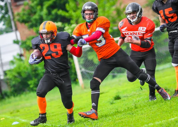 Poltava Oekraïne Mei 2019 American Football Spelers Tijdens Match Van — Stockfoto