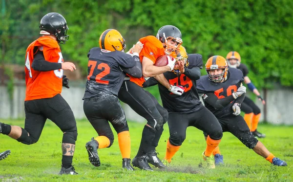 Poltava Ukraine Mai 2019 Joueurs Football Américains Lors Match Championnat — Photo