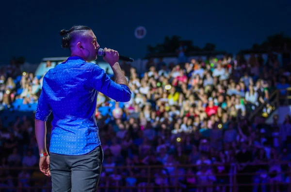 Poltava Ukraine June 2019 Ukrainian Singer Taras Topolia Concert Ukrainian — Stock Photo, Image