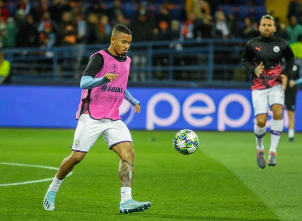 Kharkiv Ukraine Setembro 2019 Futebolista Brasileiro Gabriel Jesus Durante Jogo — Fotografia de Stock