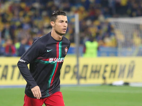 Kyiv Ukraine Outubro 2019 Futebolista Profissional Português Cristiano Ronaldo Durante — Fotografia de Stock