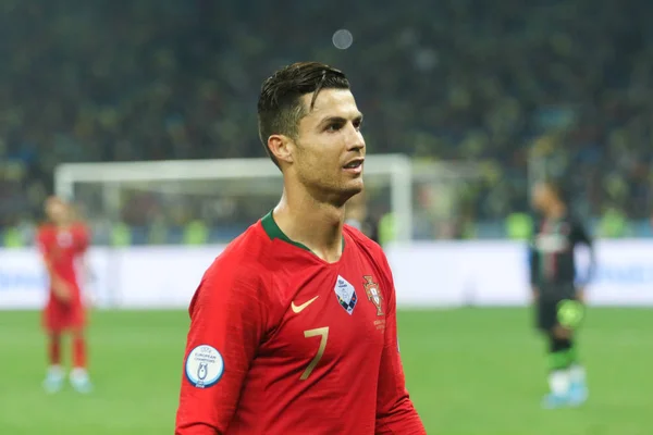 Kyiv Ukraine Octobre 2019 Footballeur Professionnel Portugais Cristiano Ronaldo Lors — Photo