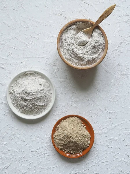 Bir kasede adaptogens Ashwagandha. Beslenme supplement.