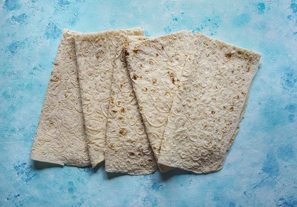 Armenian flat bread lavash. Traditional wheat bread.