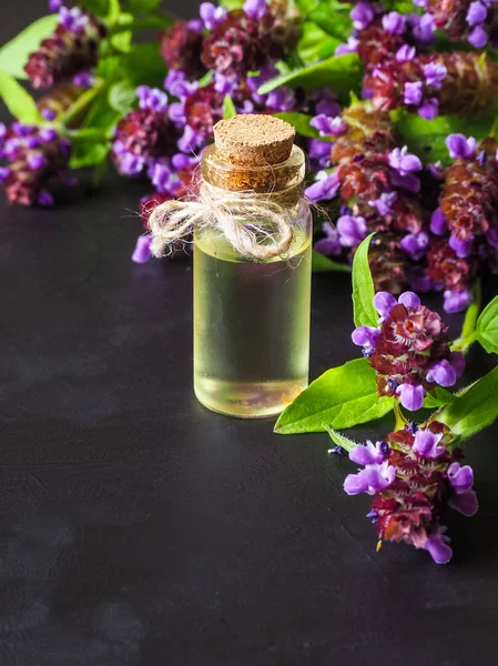Hierba medicinal. Aceite perfumado de auto-curación común (Prunella Vulgaris) —  Fotos de Stock