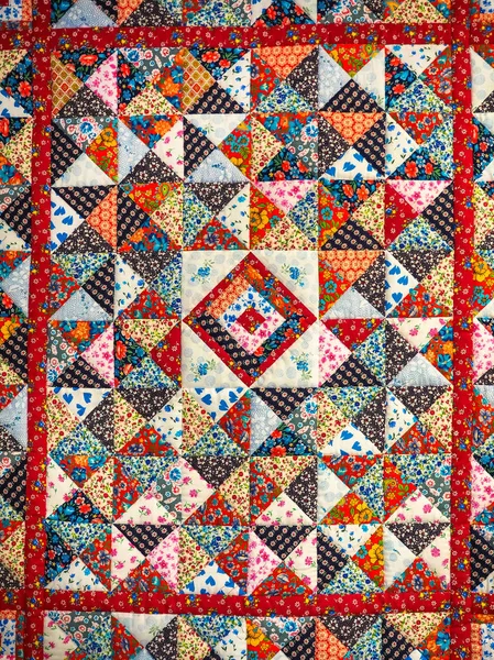 Színes absztrakt háttér. Patchwork kézzel készített dísz. — Stock Fotó