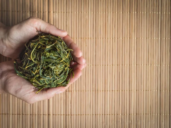 Process of fermentation of tea. Manual processing Ivan tea fermentation. — Stock Photo, Image