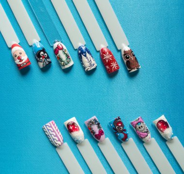 Neşeli Noel tema ile tırnak tasarım