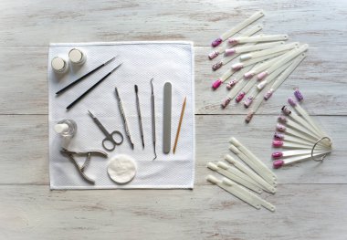 Tırnak tasarım oluşturmak için ayarlayın. Güzellik sektörünün tırnak.