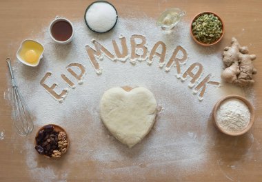 Eid Mubarak - İslami Tatil hoş geldiniz ifade 