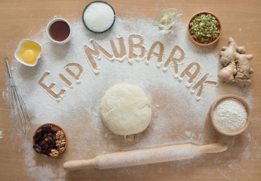 Eid Mubarak - İslami Tatil hoş geldiniz ifade 