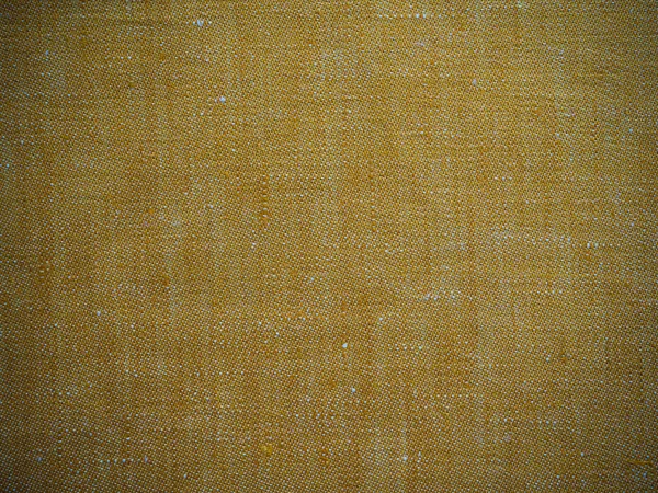 Texture dorée tissu lin. Textile fond jaune . — Photo