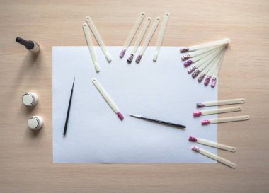 Tırnak tasarım, çizim üzerinde çivi için ayarla.