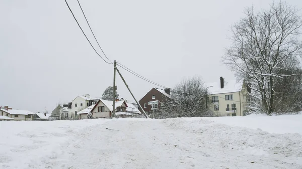 村に雪がたくさん. — ストック写真