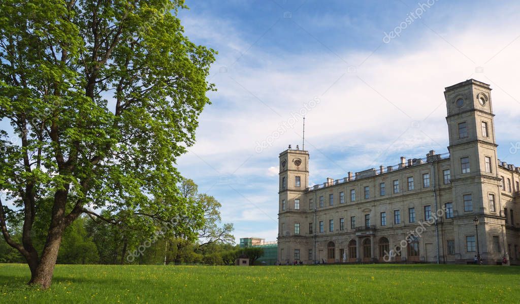 Beautiful summer landscape near the old Palace.