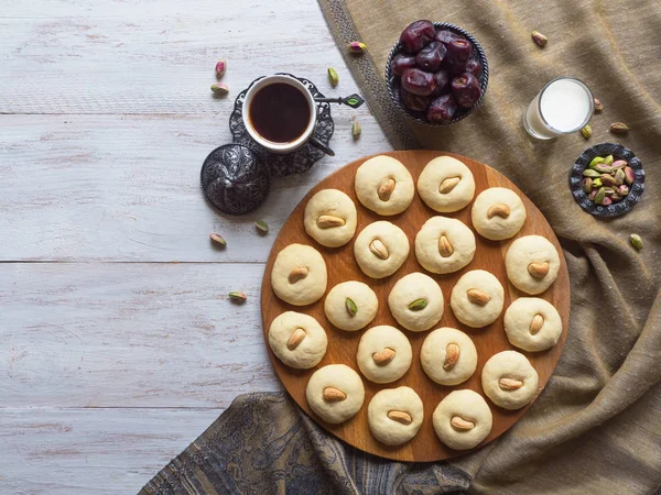 Ramadan Süßigkeiten Hintergrund. Ghorayeba-Süßigkeiten — Stockfoto