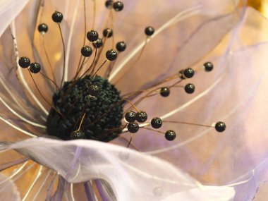 İç dekorasyon için organze çiçekler. 