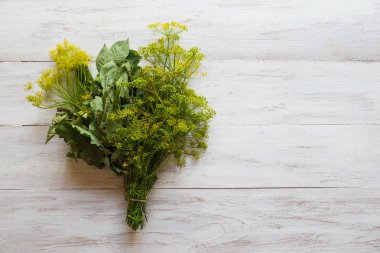 Dekapaj için baharatlar bir buket