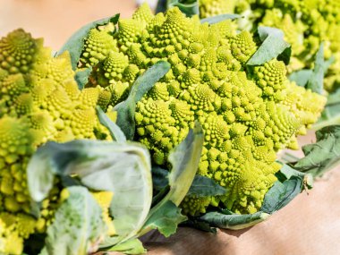 Romanesco 'nun yemek tezgahındaki görüntüsünü kapat.