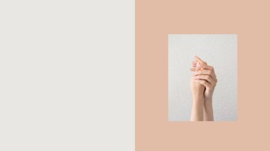 Zarif ve zarif eller tasarım posteri. Poster, afiş, davet, kapak için şablon.