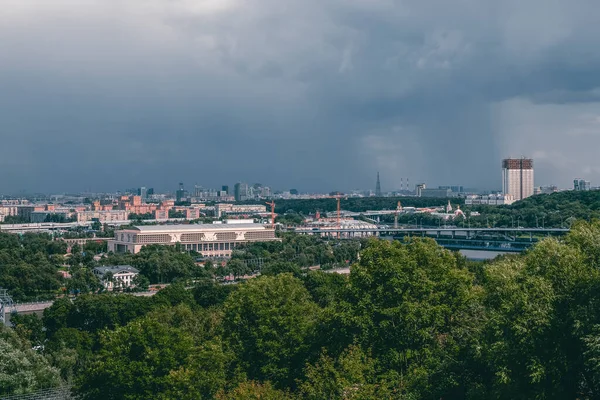 Vista aérea de la ciudad de Moscú. Centro de Moscú. Academia de Ciencias — Foto de Stock