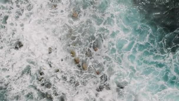 Waves in the Atlantic ocean in El Pris, Tenerife Island, Canary Islands, Spain, Europe — Stock Video