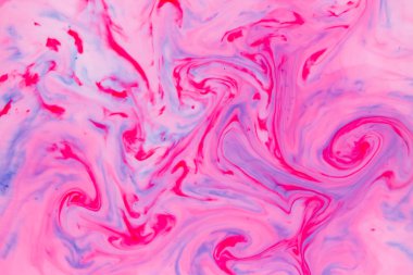 Soyut mavi pembe sıvı, doku boya ile tasarımcı için çok renkli desen, soyut desen gıda süt, tasarımcı için boş sanat boyaları