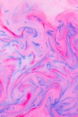 Soyut mavi pembe sıvı, doku boya ile tasarımcı için çok renkli desen, soyut desen gıda süt, tasarımcı için boş sanat boyaları