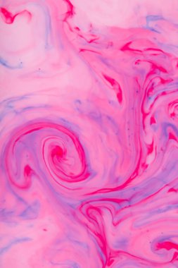 Soyut mavi pembe sıvı, doku boya ile tasarımcı için çok renkli desen, süt, tasarımcı için boş soyut desen gıda boyaları