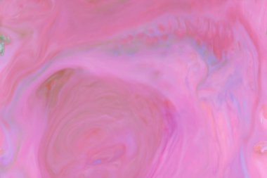 Çok renkli holografik arka plan, pembe su damlacıkları, çok renkli desen, süt renklerde gıda, su, tasarımcı için boş renk doku