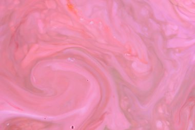 Çok renkli holografik arka plan, pembe su damlacıkları, çok renkli desen, süt renklerde gıda, su, tasarımcı için boş renk doku