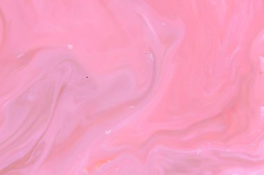 Çok renkli holografik arka plan, pembe su damlacıkları, çok renkli desen, süt renklerde gıda, su, tasarımcı için boş renk doku