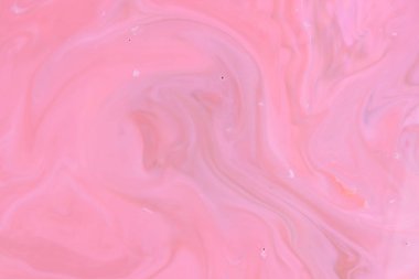 Çok renkli holografik arka plan, pembe su damlacıkları, çok renkli desen, süt renklerde gıda, su, tasarımcı için boş renk doku